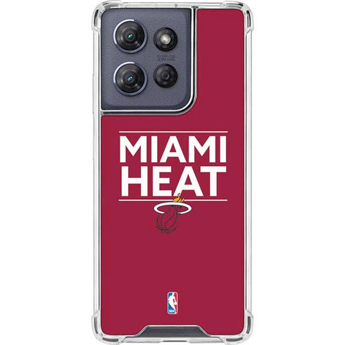 NBA Miami Heat Standard - Red Moto G Play 5G (2025) Clear Case