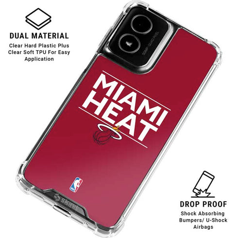 NBA Miami Heat Standard - Red Moto G Power 5G (2024) Clear Case