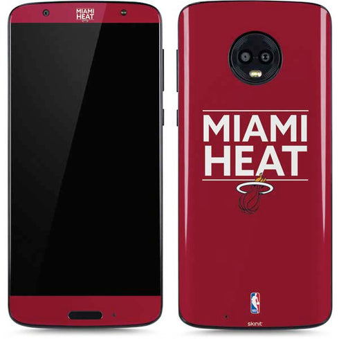 NBA Miami Heat Standard - Red Moto G6 Skin