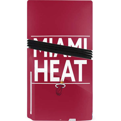 NBA Miami Heat Standard - Red PS5 Pro Disk Console Skin