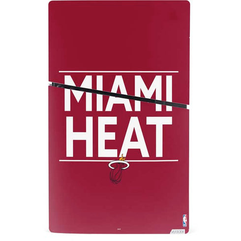 NBA Miami Heat Standard - Red PS5 Slim Digital Edition Console Skin