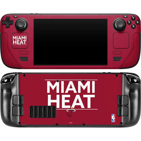 NBA Miami Heat Standard - Red Steam Deck Handheld Gaming Computer OLED Skin
