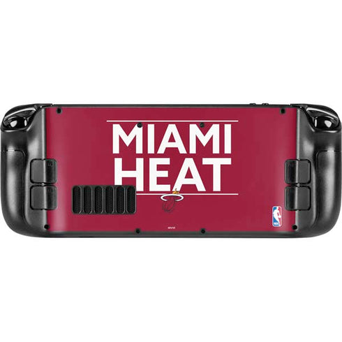 NBA Miami Heat Standard - Red Steam Deck Handheld Gaming Computer OLED Skin
