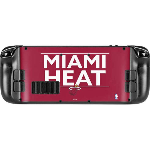 NBA Miami Heat Standard - Red Steam Deck Handheld Gaming Computer Skin