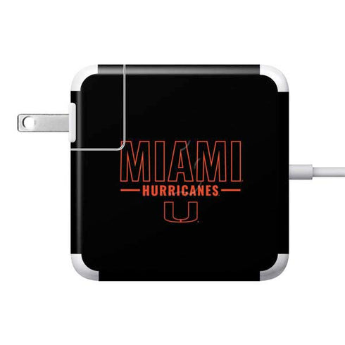 University of Miami Hurricanes 85W Power Adapter (15 and 17 inch MacBook Pro Charger) Skin