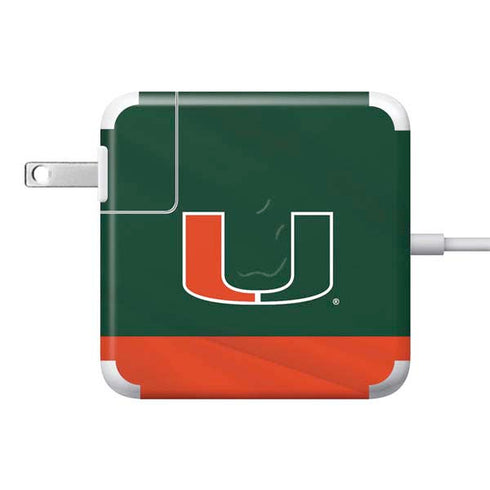 University of Miami Hurricanes Flag 85W Power Adapter (15 and 17 inch MacBook Pro Charger) Skin
