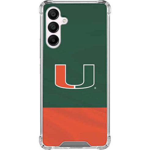 University of Miami Hurricanes Flag Galaxy A16 5G Clear Case