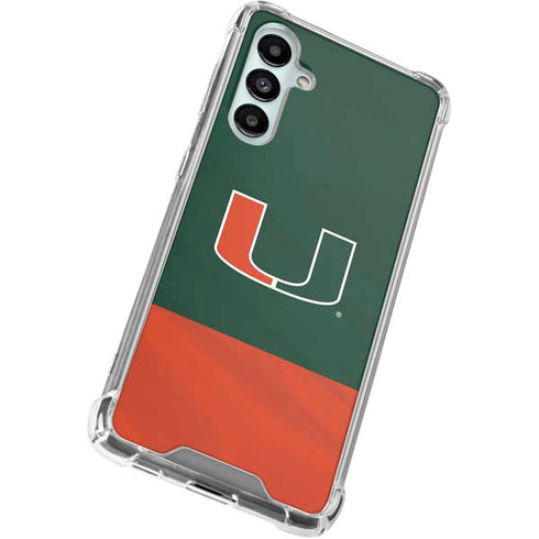 University of Miami Hurricanes Flag Galaxy A16 5G Clear Case