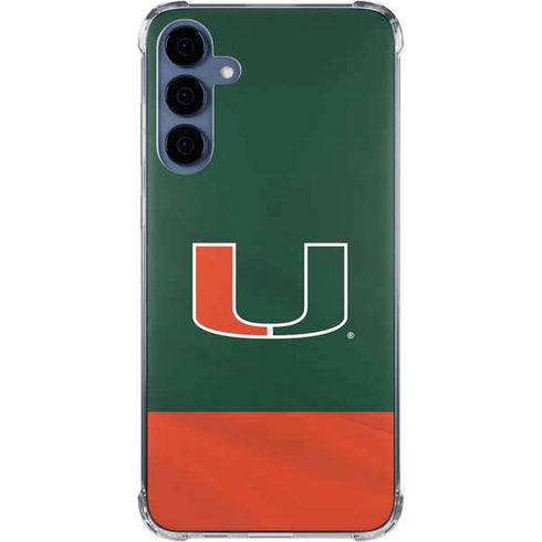 University of Miami Hurricanes Flag Galaxy A35 5G Clear Case