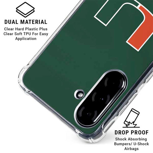 University of Miami Hurricanes Flag Galaxy A36 5G Clear Case