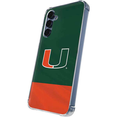 University of Miami Hurricanes Flag Galaxy A55 5G Clear Case