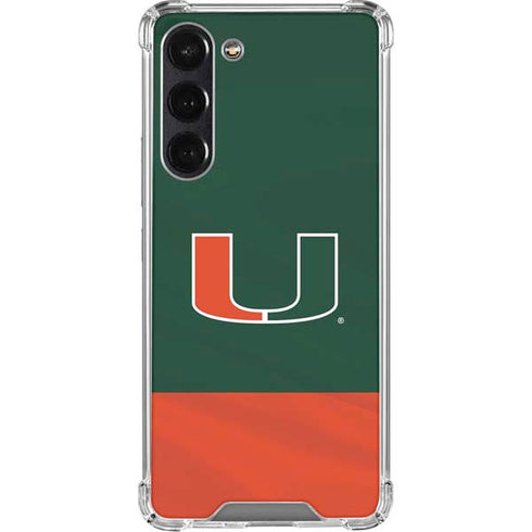 University of Miami Hurricanes Flag Galaxy S24 FE Clear Case