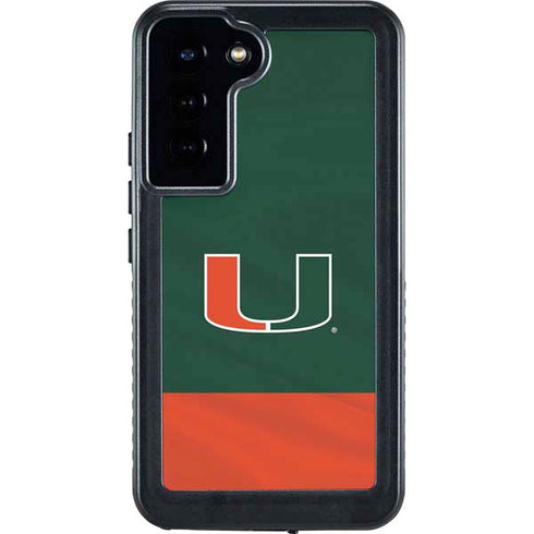 University of Miami Hurricanes Flag Galaxy S24 Plus Waterproof Case