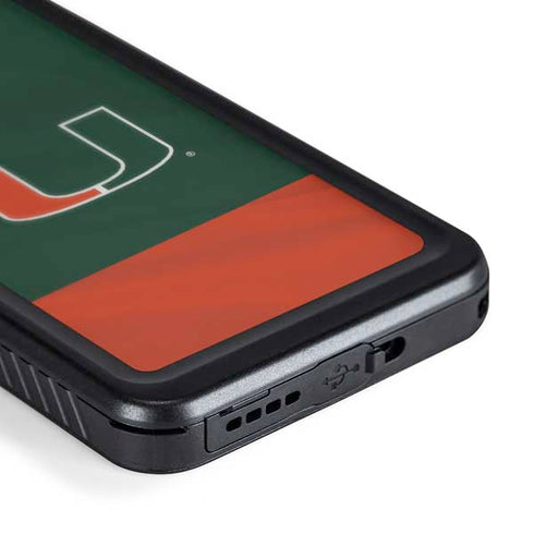 University of Miami Hurricanes Flag Galaxy S24 Plus Waterproof Case