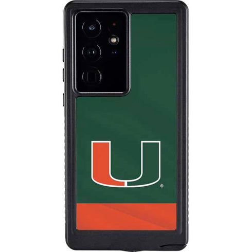 University of Miami Hurricanes Flag Galaxy S24 Ultra Waterproof Case