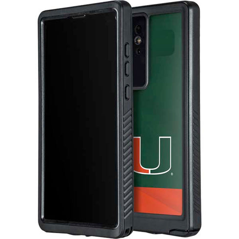 University of Miami Hurricanes Flag Galaxy S24 Ultra Waterproof Case