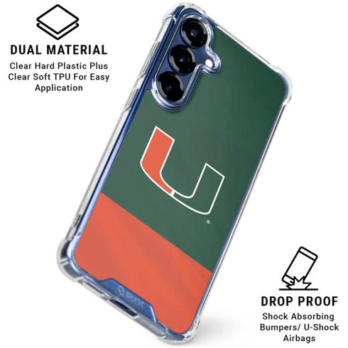 University of Miami Hurricanes Flag Galaxy S25 Clear Case