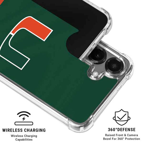 University of Miami Hurricanes Flag Galaxy S26 Plus Clear Case