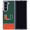 University of Miami Hurricanes Flag Galaxy Z Fold5 5G Clear Case