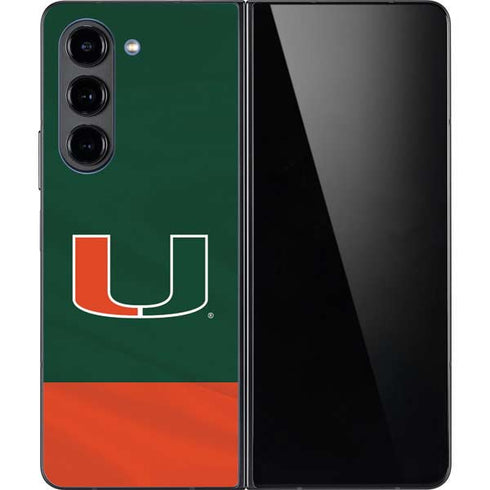 University of Miami Hurricanes Flag Galaxy Z Fold5 5G Skin