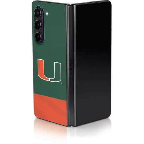 University of Miami Hurricanes Flag Galaxy Z Fold5 5G Skin
