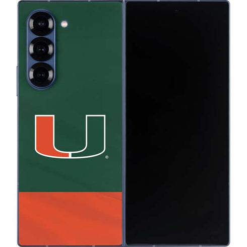 University of Miami Hurricanes Flag Galaxy Z Fold6 Skin