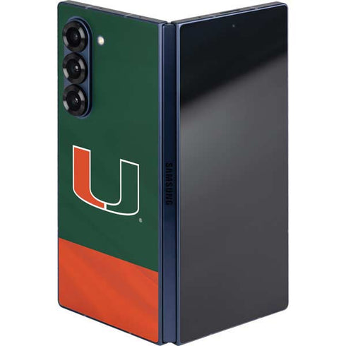 University of Miami Hurricanes Flag Galaxy Z Fold6 Skin