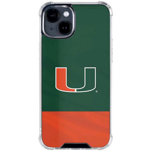 University of Miami Hurricanes Flag iPhone 15 Clear Case