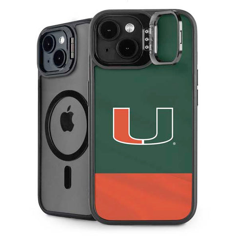 University of Miami Hurricanes Flag iPhone 15 Plus Kickstand Case