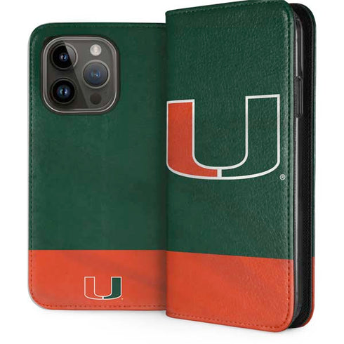 University of Miami Hurricanes Flag iPhone 15 Pro Folio Case