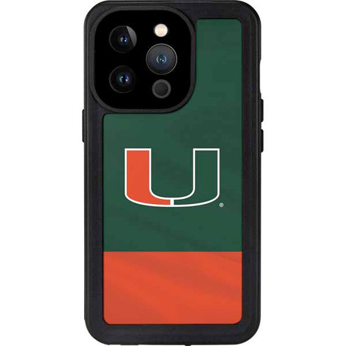University of Miami Hurricanes Flag iPhone 15 Pro Waterproof Case