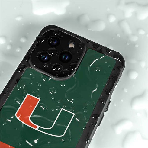 University of Miami Hurricanes Flag iPhone 15 Pro Waterproof Case