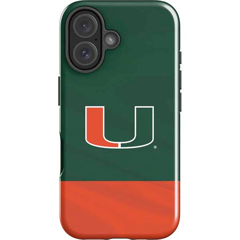University of Miami Hurricanes Flag iPhone 16 Plus Impact Case