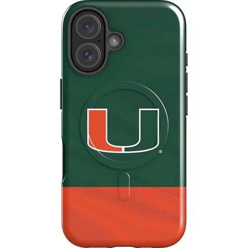 University of Miami Hurricanes Flag iPhone 16 Plus Magsafe Impact Case
