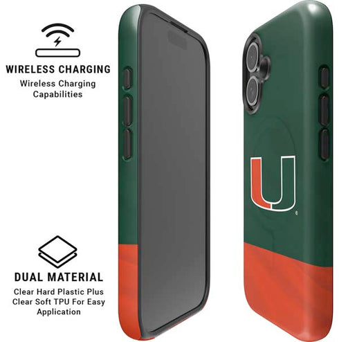 University of Miami Hurricanes Flag iPhone 16 Plus Magsafe Impact Case