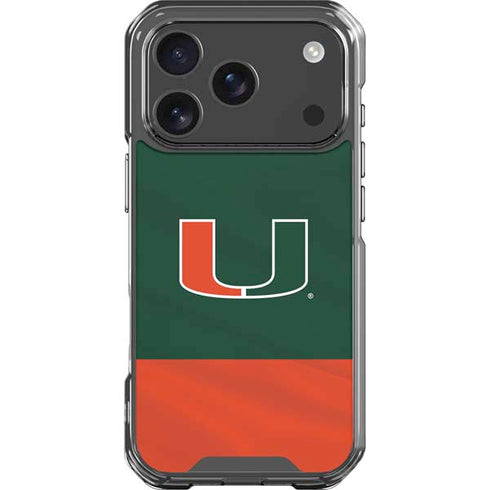 University of Miami Hurricanes Flag iPhone 17 Pro Clear Case