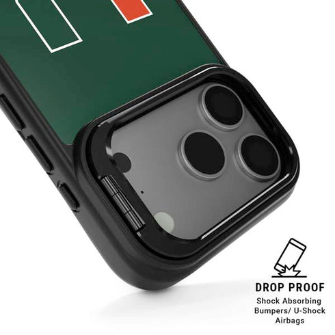 University of Miami Hurricanes Flag iPhone 17 Pro Kickstand Case