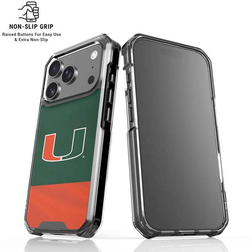 University of Miami Hurricanes Flag iPhone 18 Pro Clear Case