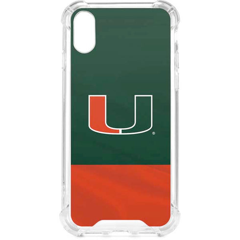 University of Miami Hurricanes Flag iPhone XS Clear Case