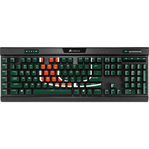 University of Miami Hurricanes Flag K95 RGB PLATINUM Mechanical Gaming Keyboard Skin