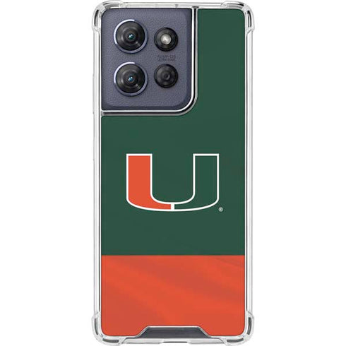 University of Miami Hurricanes Flag Moto G Play 5G (2025) Clear Case