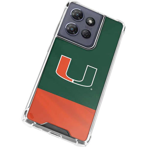 University of Miami Hurricanes Flag Moto G Play 5G (2025) Clear Case