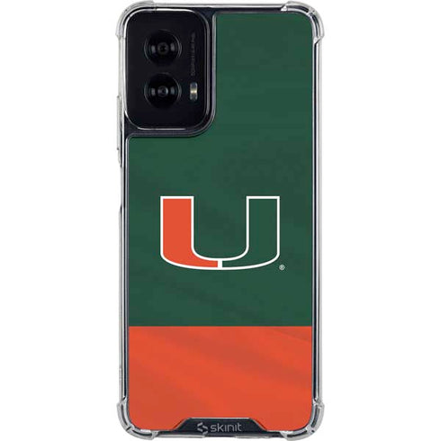 University of Miami Hurricanes Flag Moto G Power 5G (2024) Clear Case