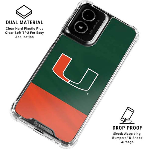 University of Miami Hurricanes Flag Moto G Power 5G (2024) Clear Case