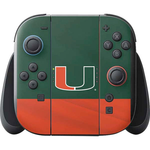 University of Miami Hurricanes Flag Nintendo Switch 2 (2025) with Joy-Con Skin