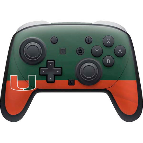 University of Miami Hurricanes Flag Nintendo Switch 2 (2025) Pro Controller Skin