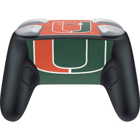 University of Miami Hurricanes Flag Nintendo Switch 2 (2025) Pro Controller Skin