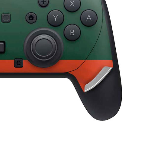 University of Miami Hurricanes Flag Nintendo Switch 2 (2025) Pro Controller Skin