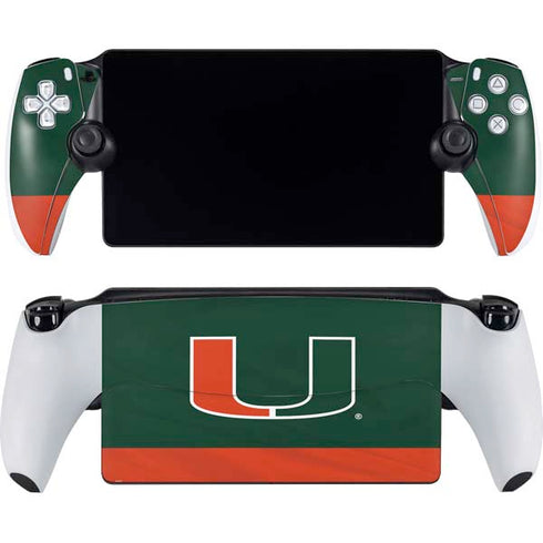 University of Miami Hurricanes Flag PlayStation Portal Remote Player Skin