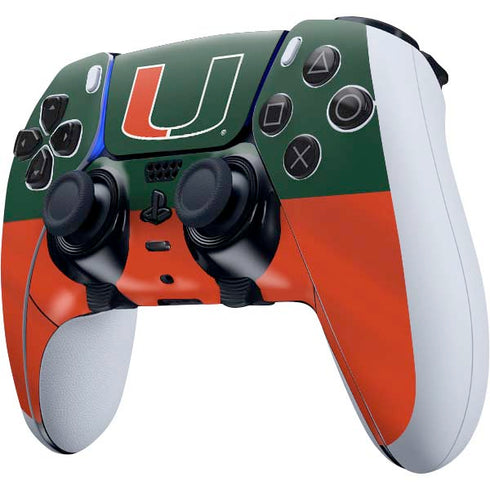 University of Miami Hurricanes Flag PS5 DualSense Edge Pro Controller Skin